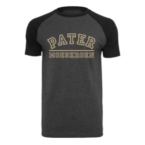 University T-shirt Pater Moeskroen raglan grijs/zwart